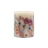 Rosy Rings Apricot Rose Small Round Botanical Candle - Image 2